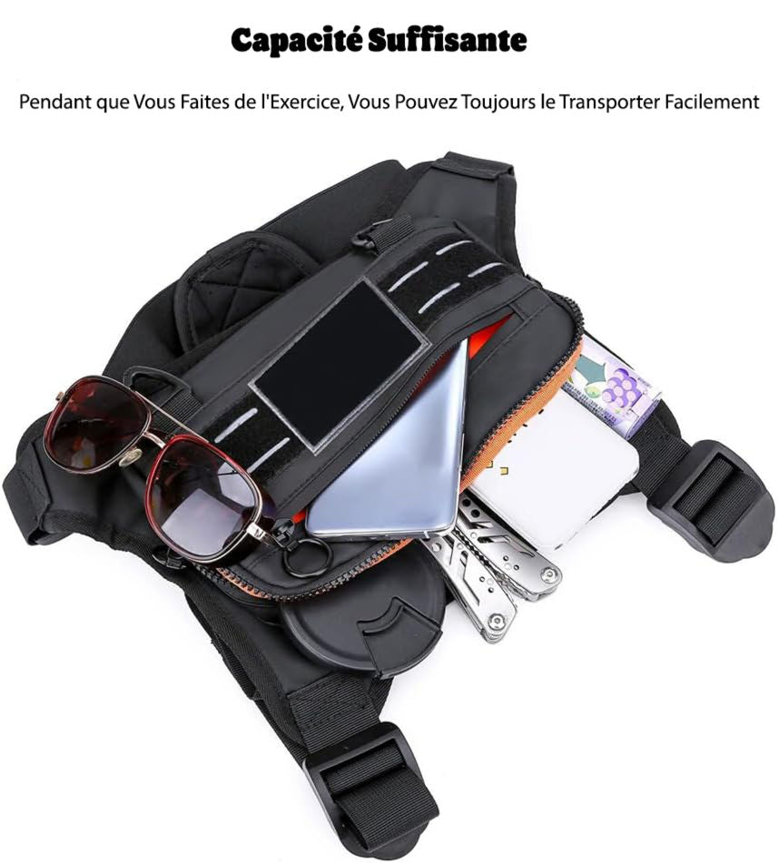 Sports Chest Bag: Adjustable and Breathable Phone Chest Bag for Running