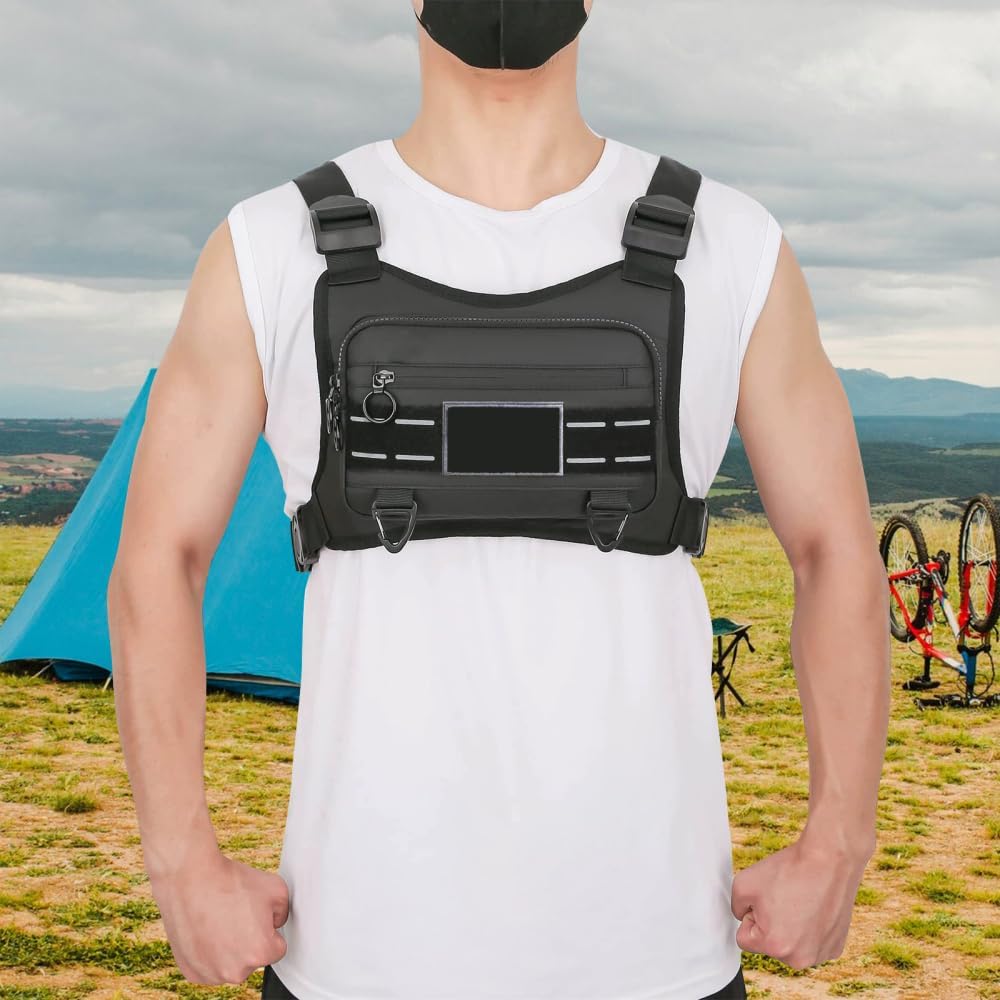 Sports Chest Bag: Adjustable and Breathable Phone Chest Bag for Running