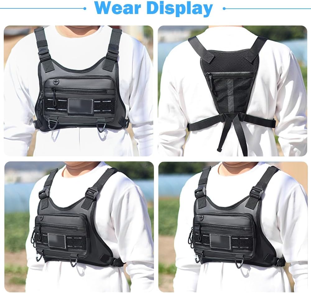 Sports Chest Bag: Adjustable and Breathable Phone Chest Bag for Running