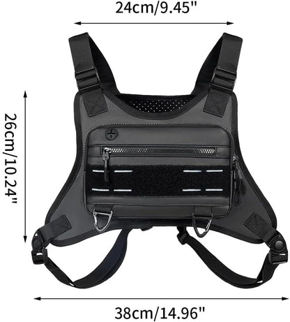 Sports Chest Bag: Adjustable and Breathable Phone Chest Bag for Running